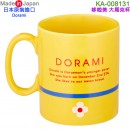 缺貨,kanesho KA-008131黃色(日本原裝):::日本製,金正陶器,Dorami,哆啦美,大臉,馬克杯,紀念杯,茶杯,咖啡杯,500ml,刷卡或3期,4964412008312